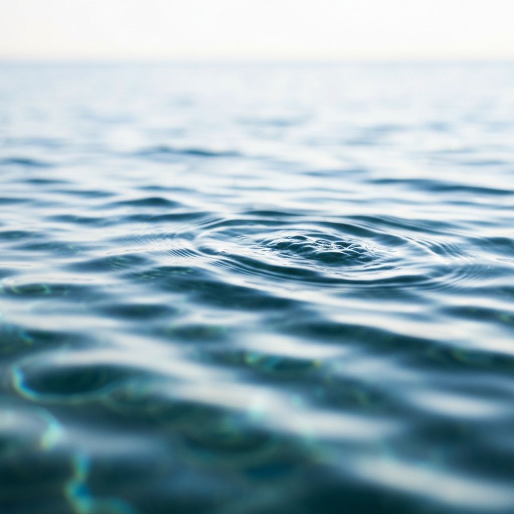 Clear water with gentle waves